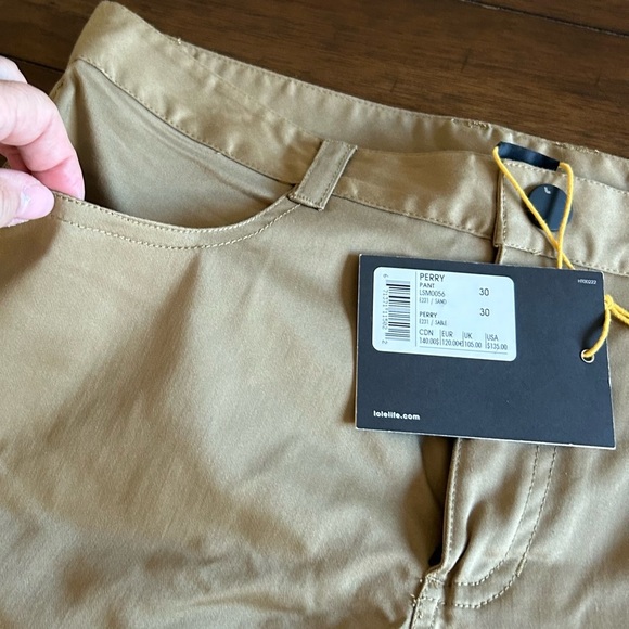 LOLE Men’s Tan Perry Pants Size 30 Style LSM0056 NEW With Tags MSRP 135.00 - Picture 10 of 13